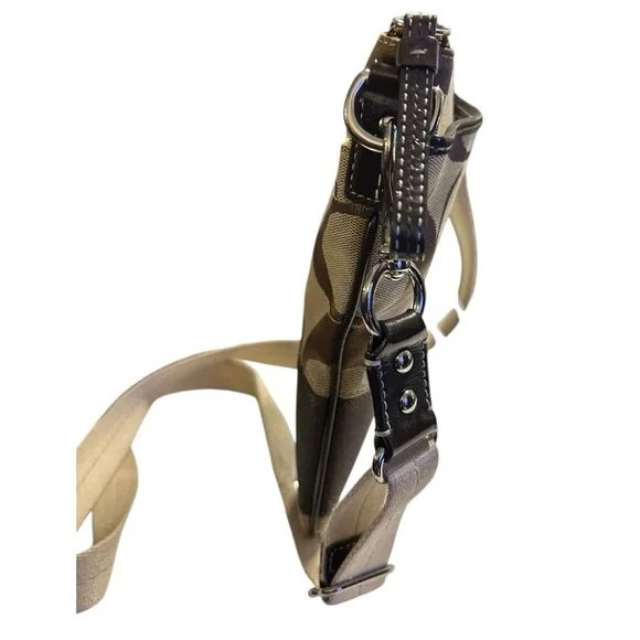 Coach Signature Brown/Tan Jacquard Crossbody Shoulder/Handbag - Picture 5 of 6